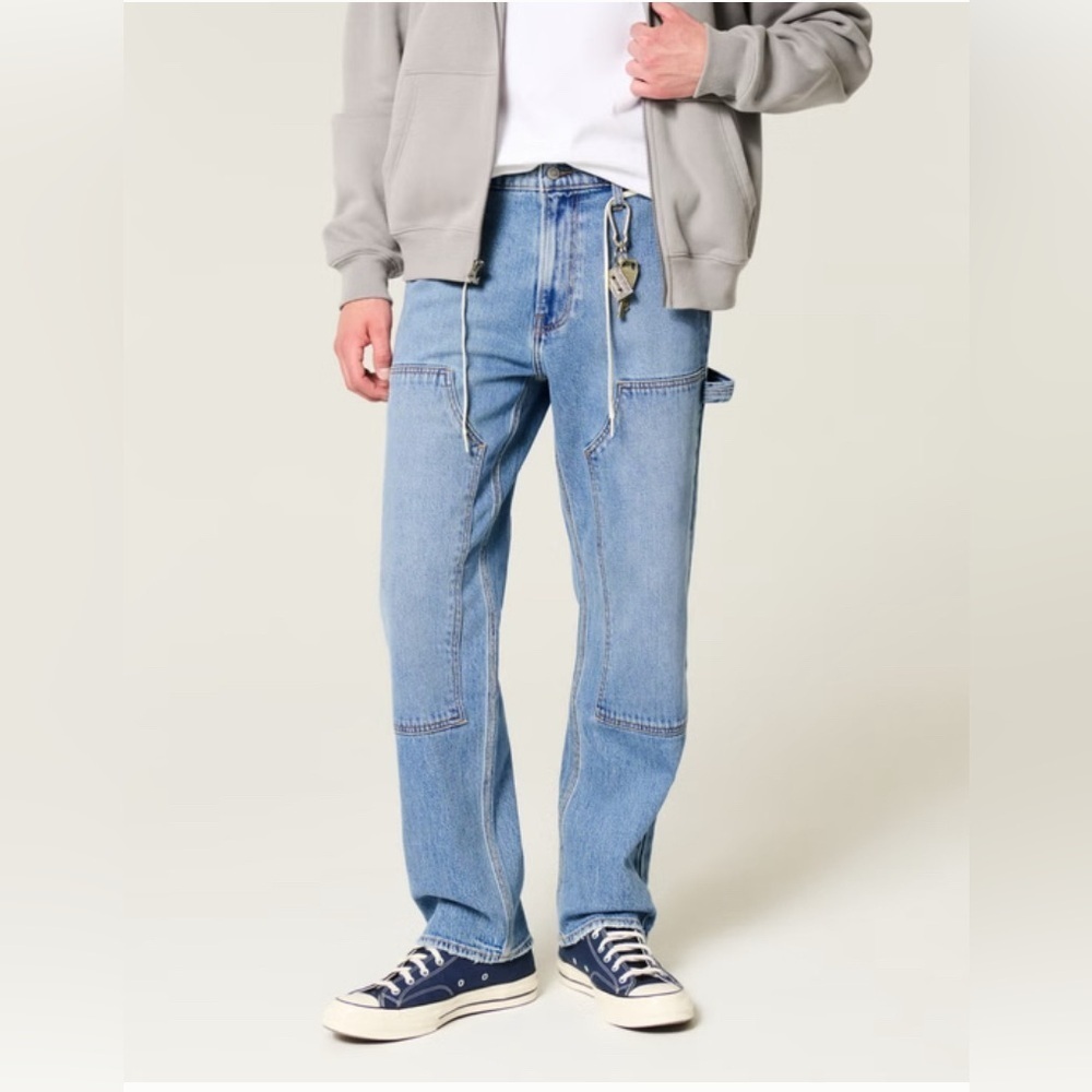 Hollister Light Blue Loose Fit Jeans - Picture 3 of 7